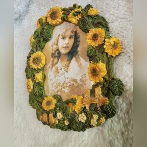 Garden sunflower frame for photos